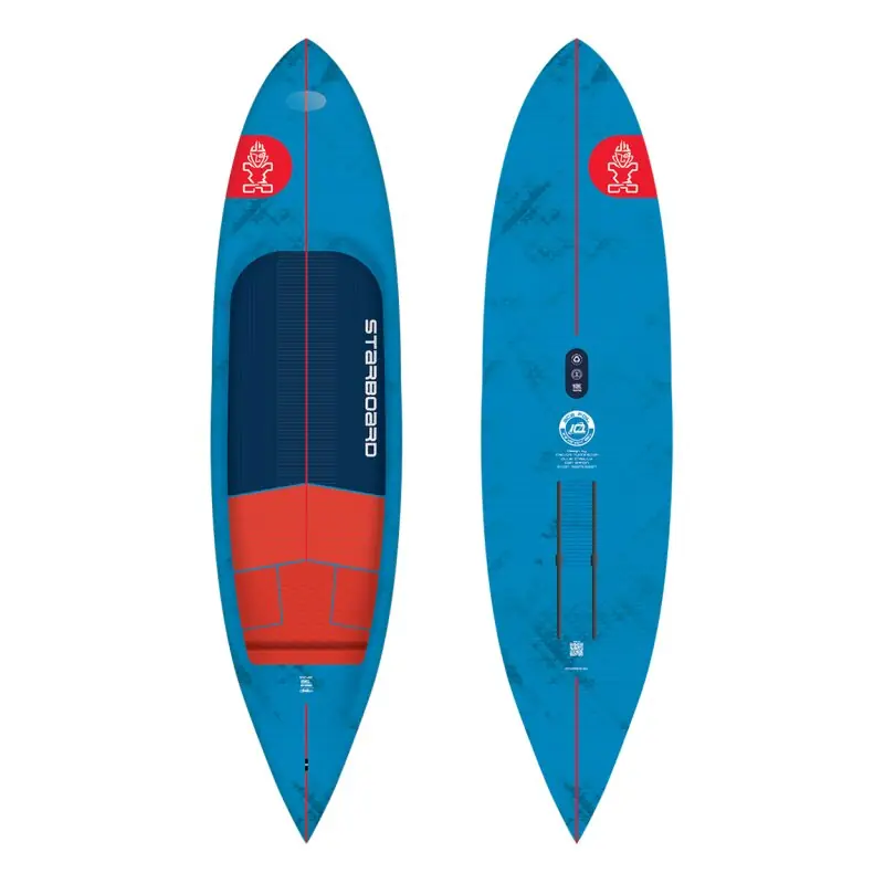 Rabatt Wingfoilboard Starboard Ace Foil ohne Fußschlaufen-Einsätze Blue Carbon 2025