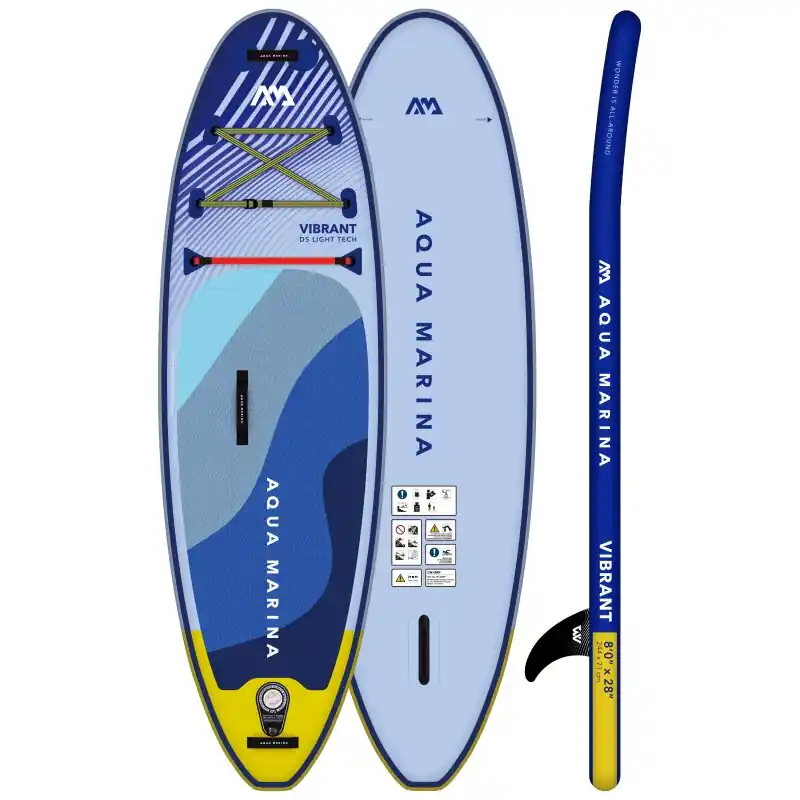Preis Gesenkt i-SUP Aqua Marina Vibrant Kids Allround 2025 - 8‘0" x 28" x 4" KOMPLETTSET