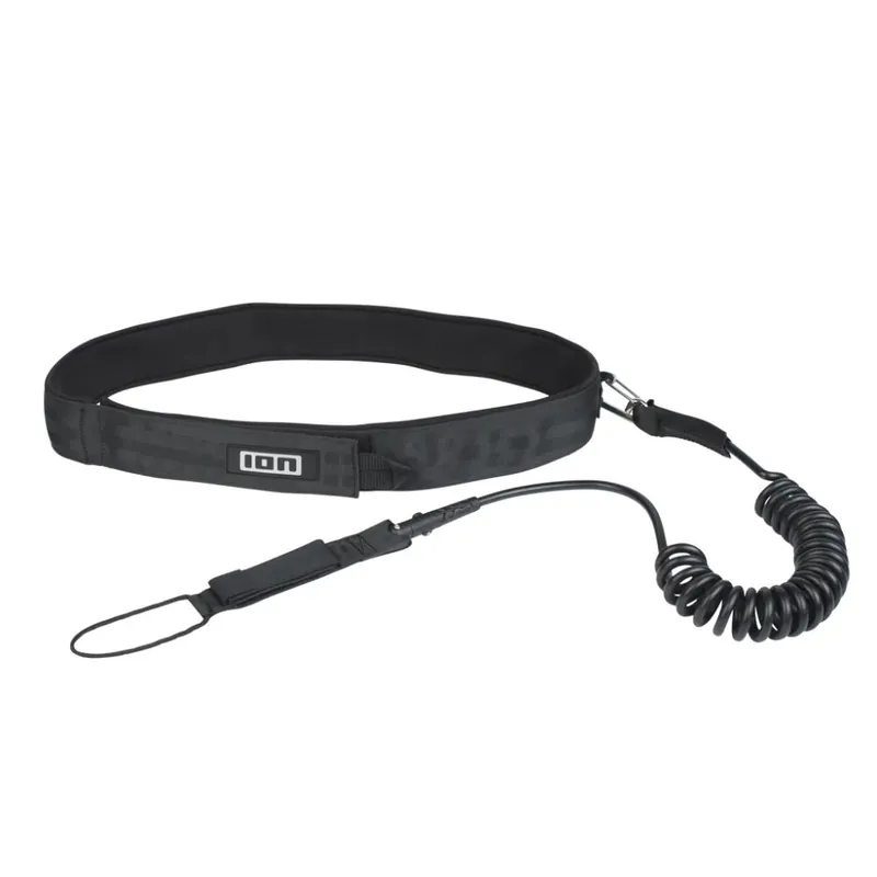 Letzte Chance ION Wing/SUP Leash Core Coiled Hip - S-M(8‘), BLACK