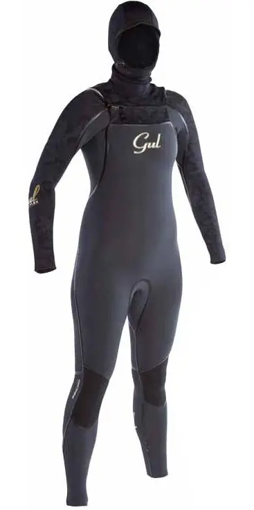 GELBER Viper Damen-Neoprenanzug mit Kapuze, 6/5/3 Brustreißverschluss · Surf und Ski // Surfline Neu Im Sortiment