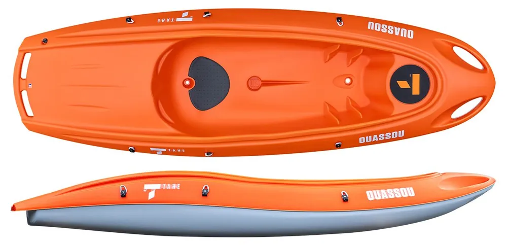 TAHE Surf Ouassou Sit-on-Top-Kajak Orange/Grau · Surf und Ski // Surfline Preis Gesenkt