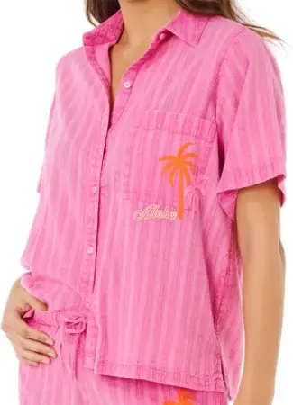 Günstig Rip curl HOTEL MALIBU EMBROID Hemd super pink Warehouse One
