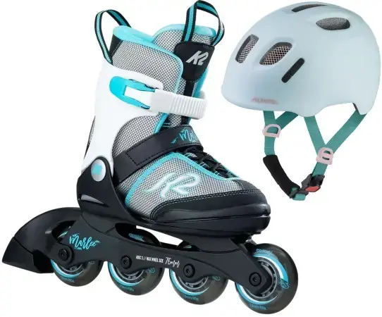 K2 MARLEE Kinder Inline Skate inkl. ALPINA XIMO 2 LE pastel turquoise matt Warehouse One Markenprodukt