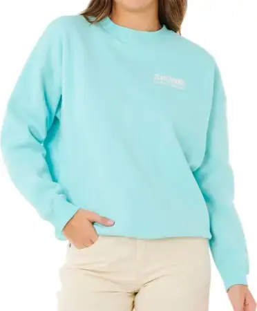 Solange Der Vorrat Reicht Rip curl SURF PUFF INSPIRED CREW Sweater light sea blue Warehouse One