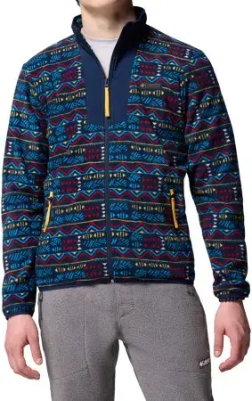 Columbia SEQUOIA GROVE PRINTED Zip Fleece collegiate navy horizons Warehouse One Schnäppchen