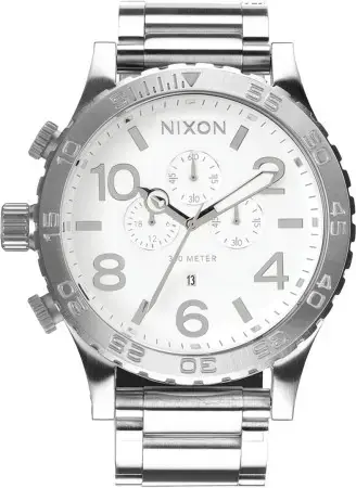 Ausverkauf Nixon 51-30 CHRONO Uhr high polish/white Warehouse One