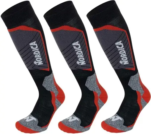 Nordica TECH JUNIOR 3er Pack Socken black/anthracite/red 2 Warehouse One Meistverkauft