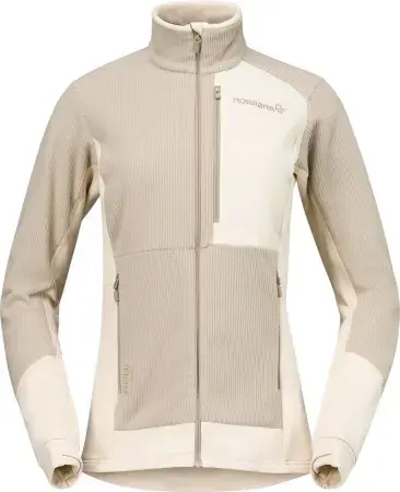 Markenware Norrona LOFOTEN WARM2 WOMEN Zip Fleece oatmeal Warehouse One