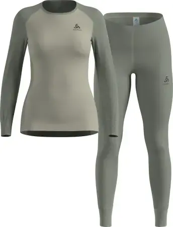 Highlight Odlo SET ACTIVE ECO WARM WOMEN Longsleeve & Hose shadow/agate grey Warehouse One