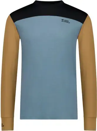 Mons royale YOTEI MERINO Longsleeve goblin blue/toffee/black Warehouse One Billig