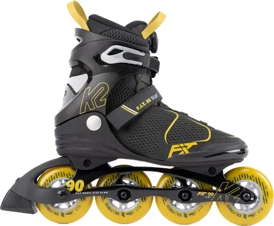 Top-Seller K2 F.I.T. 90 BOA Inline Skate grey/mustard Warehouse One