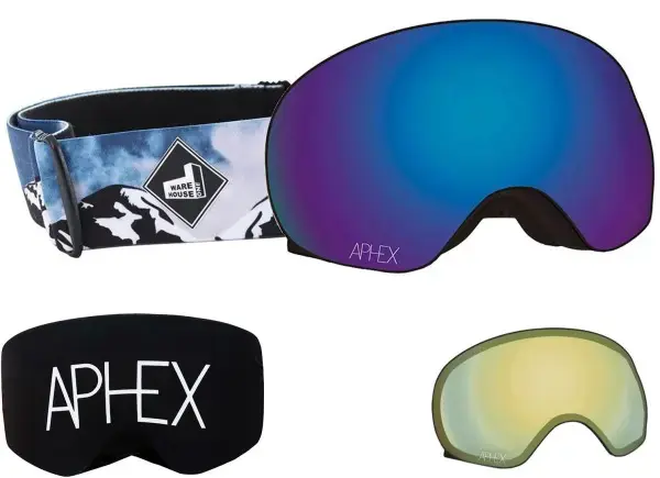 Neue Kollektion Aphex XPR THE ONE EDITION Magnet Schneebrille mountain strap/revo blue + Zusatzglas yellow Warehouse One