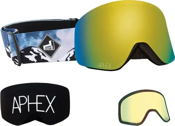 Geprüft Aphex OXIA THE ONE EDITION Magnet Schneebrille mountain strap/revo gold + Zusatzglas yellow Warehouse One