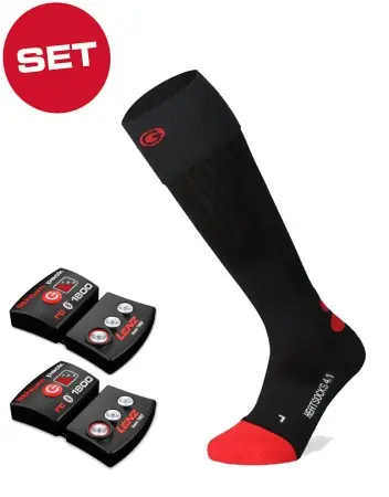 Markenware Lenz HEAT 4.1 Socken inkl. LITHIUM RCB 1800 Pack Warehouse One