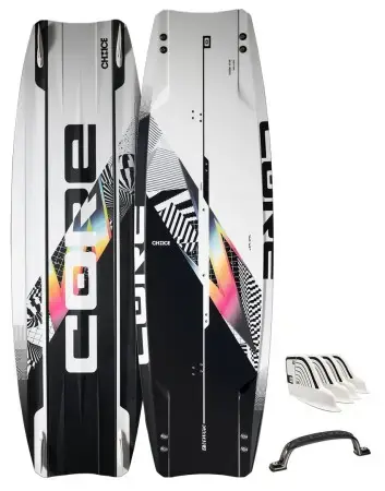 Letzte Chance Core CHOICE 6 Test Kiteboard + EQ 1 FIN Finnen Set 48mm + GRABHANDLE EQ Warehouse One