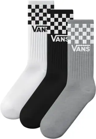 Schneller Versand Vans CLASSIC CHECK CREW ROX 3er Pack Socken black/white Warehouse One