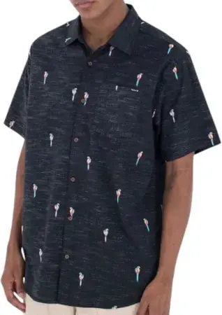 Hurley ONE AND ONLY LIDO STRETCH Hemd black combo Warehouse One Sale