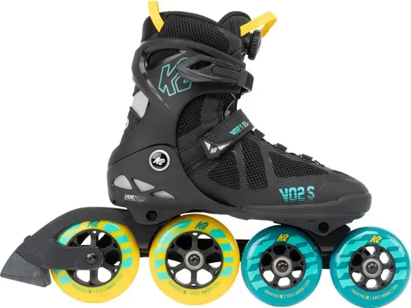 Expressversand K2 VO2 S 100 X BOA TEST Inline Skate black/blue/yellow Warehouse One