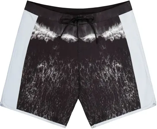 Picture ANDY 17 Boardshort black waves Warehouse One Schneller Versand