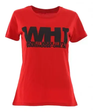 Wh1 TYPO Slim Fit Lady T-Shirt red Warehouse One Knallerangebot