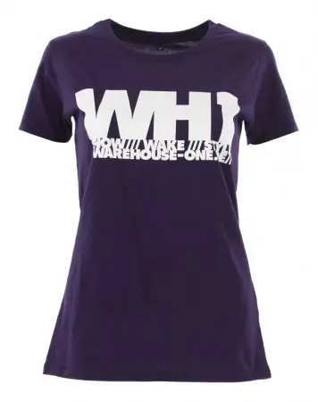 Wh1 TYPO Slim Fit Lady T-Shirt purple Warehouse One Neue Ware