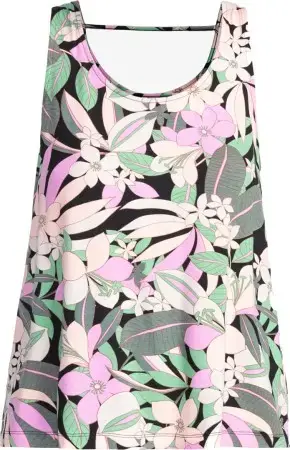 Saisonangebot Roxy FLOWING PRINTED Tanktop anthracite palm song Warehouse One