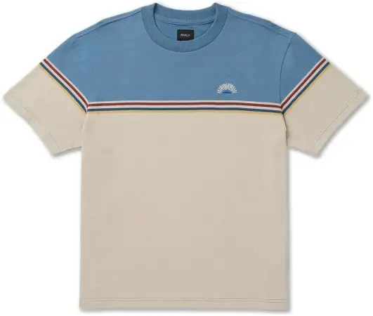 Schneller Versand Rvca PISMO STRIPE T-Shirt light khaki Warehouse One