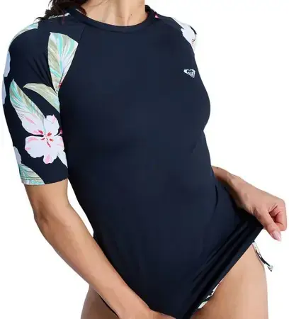 Roxy THE CLASSIC PRINTED SS Lycra black 5 Warehouse One Knallerangebot