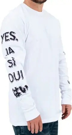 Jetzt Kaufen Yes UNIVERSAL Longsleeve white Warehouse One