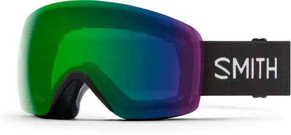 Smith SKYLINE Schneebrille black/chroma pop everyday green mirror Warehouse One Echt