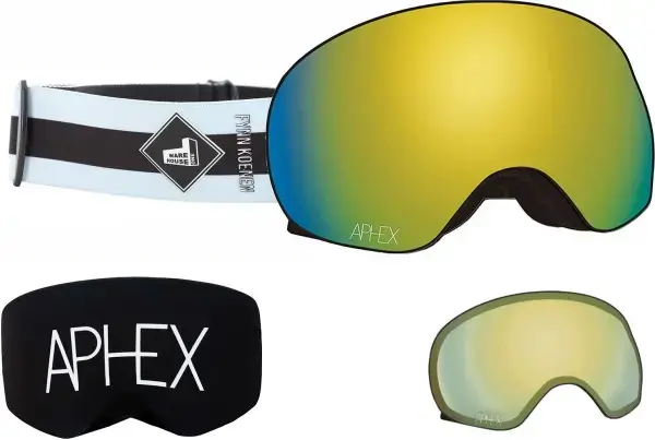 Neu Im Sortiment Aphex XPR THE ONE EDITION Magnet Schneebrille fynn strap/revo gold + Zusatzglas yellow Warehouse One