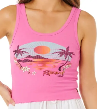 Rip curl HOTEL MALIBU TANK Top super pink Warehouse One Super-Preis