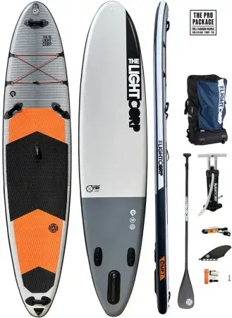 Saisonangebot Light PLATIN FREERIDE 11.4x32 SUP inkl. CARBON ENDURANCE RACE Paddel Warehouse One