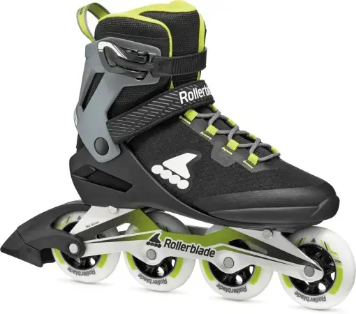 Sichere Zahlung Rollerblade MACROBLADE 84 Inline Skate black/neon green Warehouse One