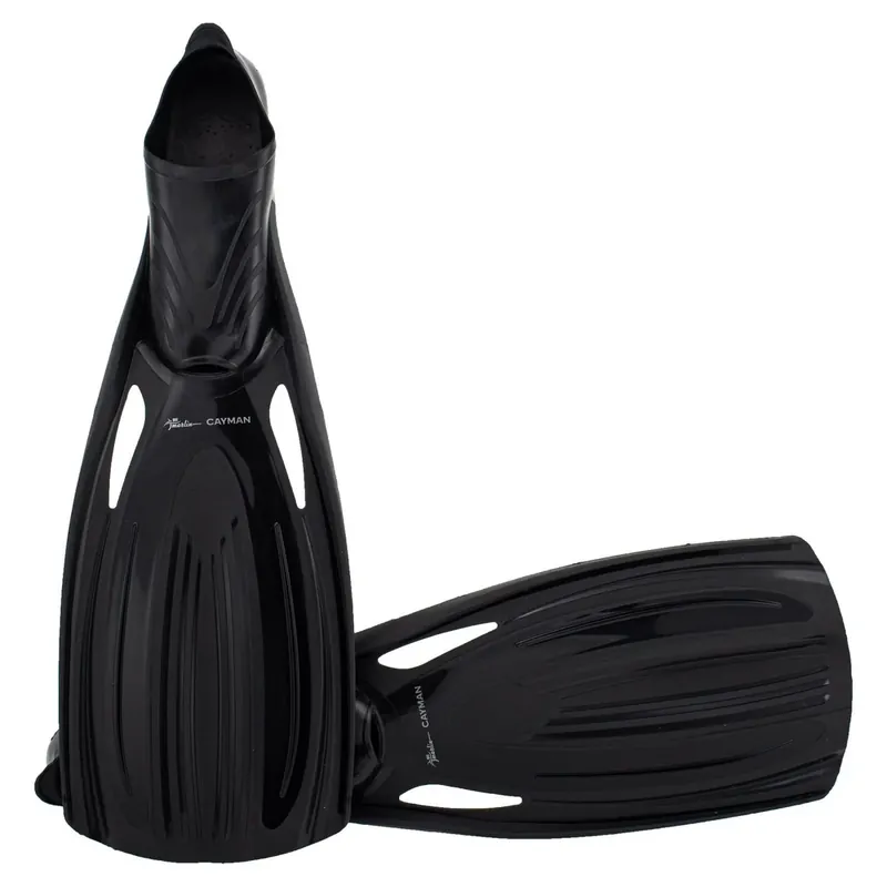 Snorkeling Fins Cayman Full Foot Black Size L-44-45 Marlin 216301 Zertifiziert