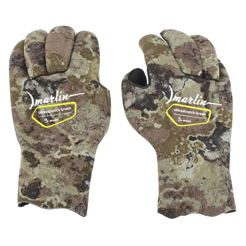 Diving Gloves Ultrastretch 3mm Green-Camo Size XL Marlin 213182 Neue Kollektion