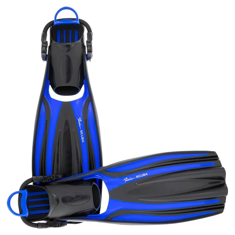 Aktuell Diving Fins Scuba Ebs Blue Size L-44,5-49 Marlin 117452