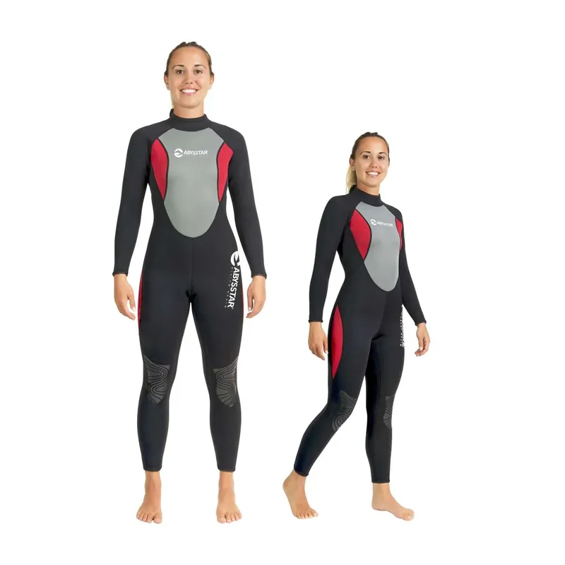 Diving Short Wetsuit Sidney Woman 2,5mm Black-Grey-Red M Abysstar 69282 Saisonangebot