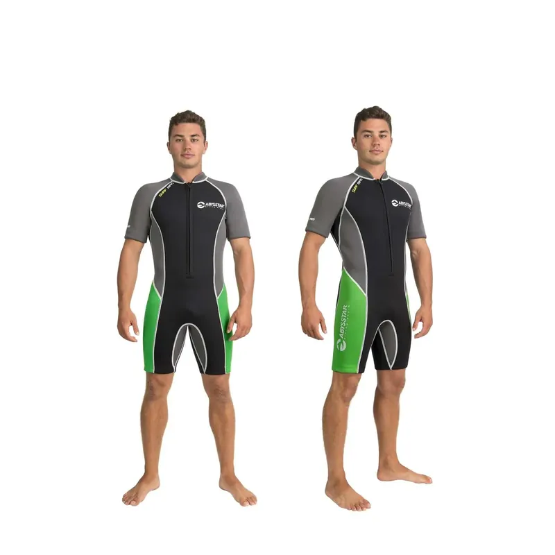 Finale Aktion Snorkeling Short Wetsuit Surf Man 2,5mm Black-Grey-Green L Abysstar 69491
