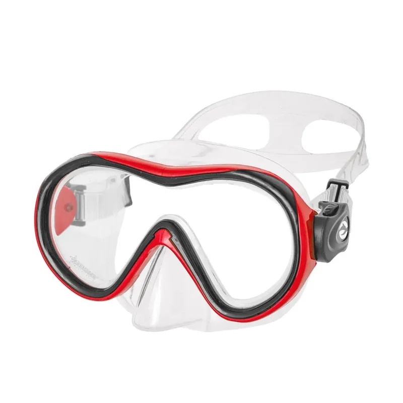 Bestpreis Snorkeling Mask Kronos Clear-Red Abysstar 69771RD
