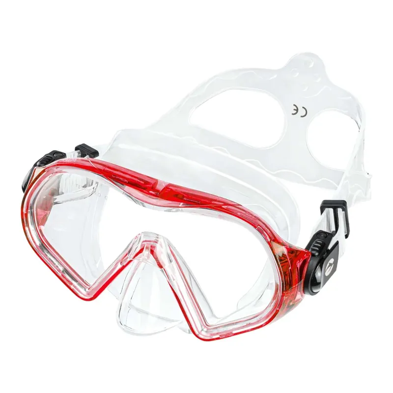 Diving Mask Poseidon Clear-Red Abysstar 50050RD Nur Heute