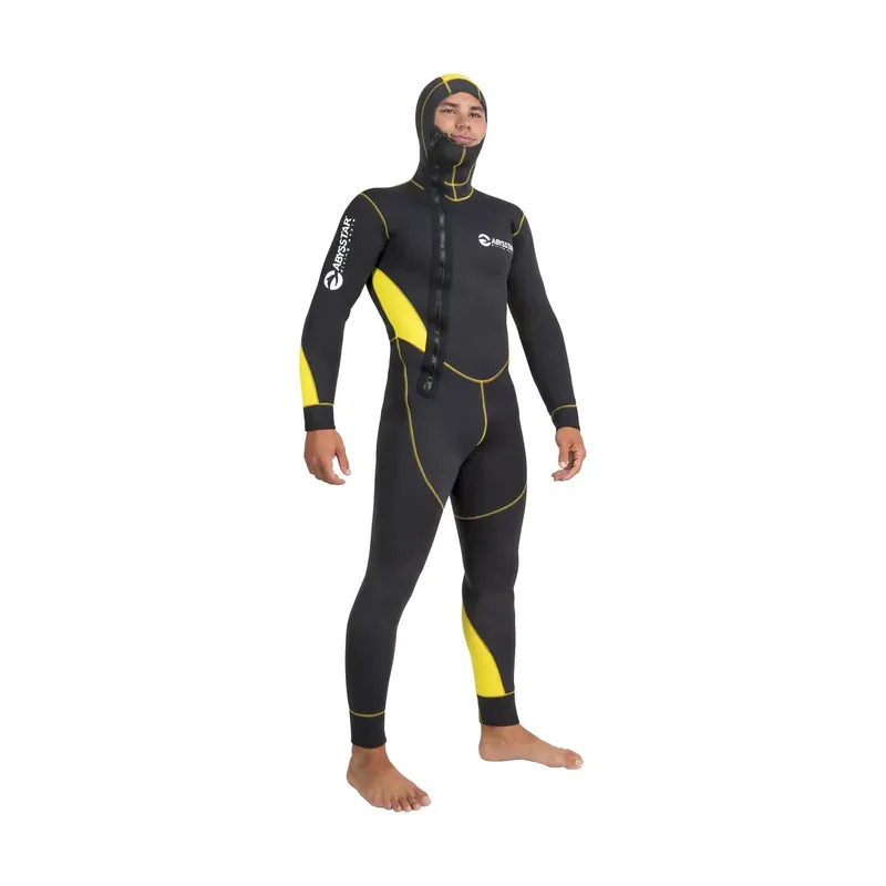 Diving One-Piece Wetsuit Pacific Color Mono Front Zip Man 5mm Black-Yellow L Abysstar 62910 Billig