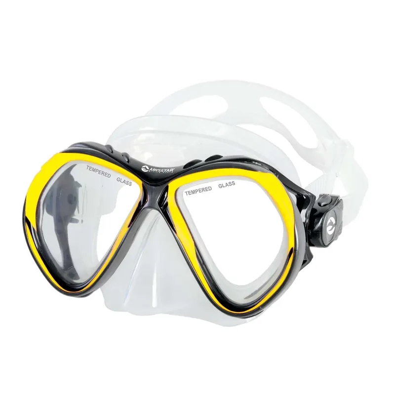Diving Mask Vanity Clear-Yellow Abysstar 63131YL Nur Heute