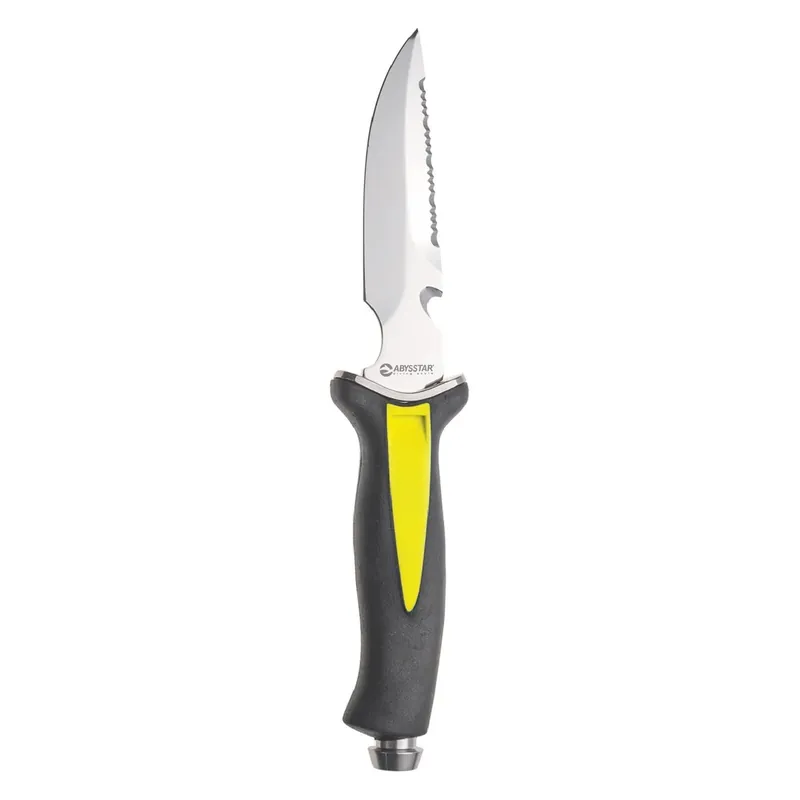 Dive Knife Impeachment-11 Black-Yellow 11cm Abysstar 50173 Schnäppchen