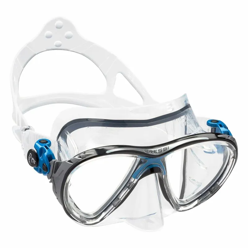 Diving Silicone Mask Evo Big Eyes Transparent-Blue Cressi DS336020 Neue Ware