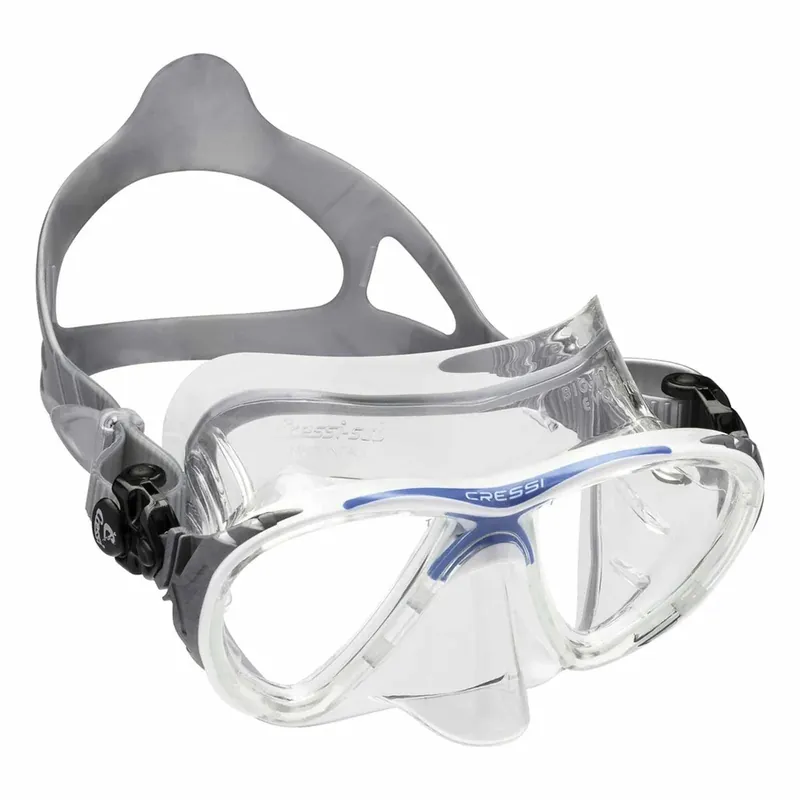 Angebot Diving Silicone Mask Evo Big Eyes Crystal Transparent-White-Blue Cressi DS340062