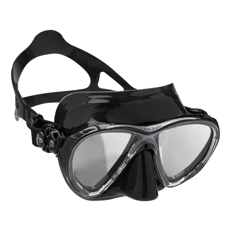 Diving Silicone Mask Evo Big Eyes Dark-Black Mirrored Lenses Cressi DS336950 Preisreduziert