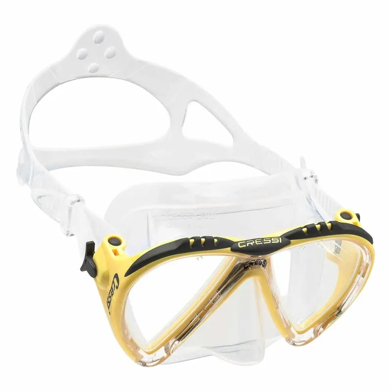 Markenware Diving Silicone Mask Lince 2 Transparent-Yellow Cressi DS311010