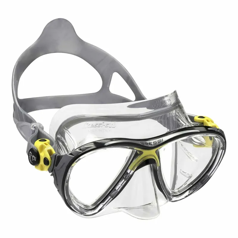 Neuheit Diving Silicone Mask Evo Big Eyes Crystal Transparent-Yellow Cressi DS340010