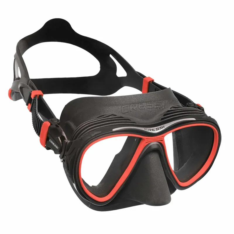 Diving Silicone Mask Quantum Black-Red Cressi DS515080 Garantierte Lieferung